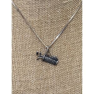 Golf Clubs and Box Chain Sterling Silver Jewelry Charm #sports #golf clubs #golf